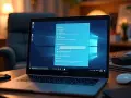 Laptop z otwartym menu Bluetooth w systemie Windows 10.