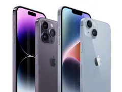 Nowe iPhone 14 Pro w kolorach fioletowym i niebieskim. Idealne do wymiany baterii iPhone 14 Pro.