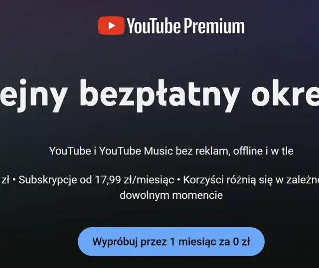 Oglądaj YouTube bez reklam, offline i w tle. Wypróbuj YouTube Premium za darmo przez miesiąc.