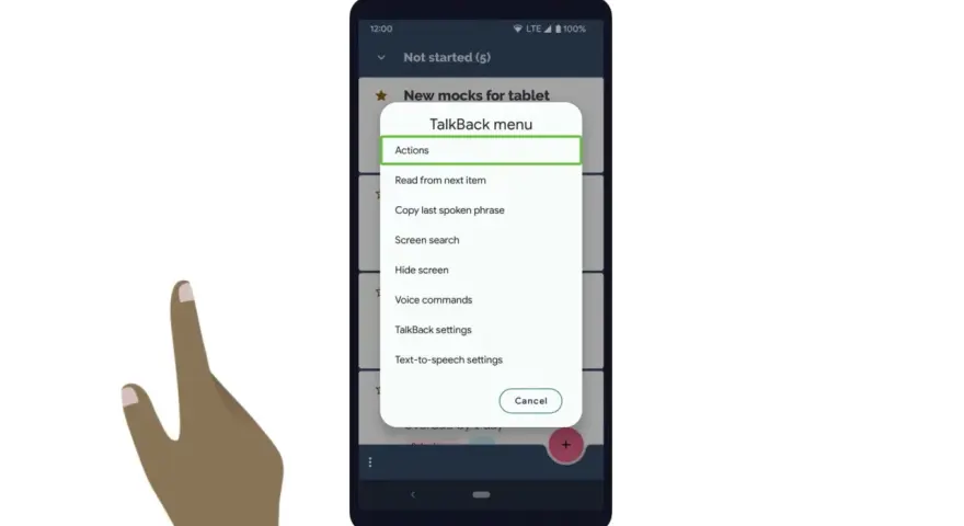 Menu TalkBack z opcją "TalkBack settings" pomoże Ci dowiedzieć się, jak wyłączyć TalkBack.