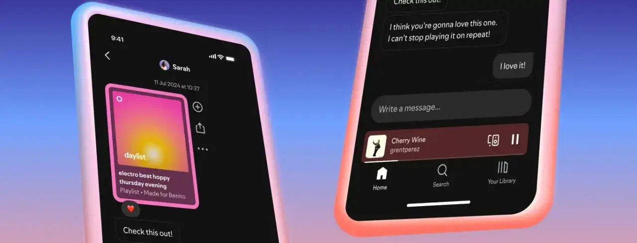 Spotify interfejs aplikacji na smartfonie