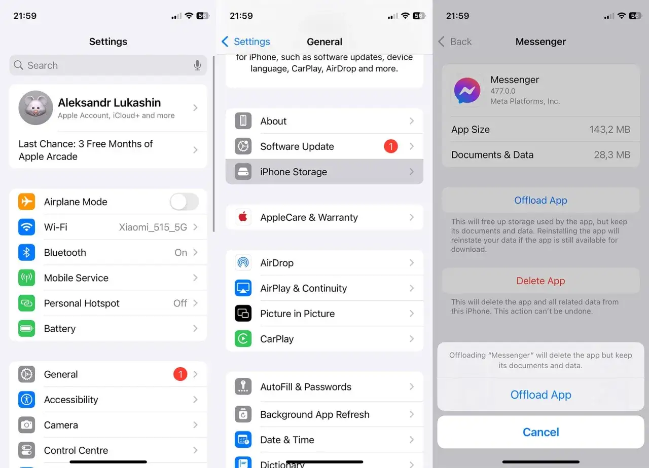 Messenger czyszczenie pamięci podręcznej Android, ustawienia aplikacji Messenger