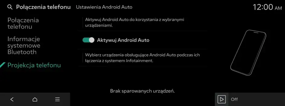 ikona błędu bluetooth samochód telefon