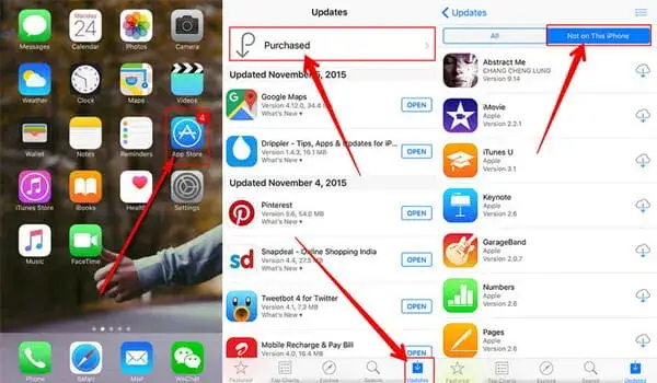 Jak przywrócić usunięte aplikacje iOS App Store