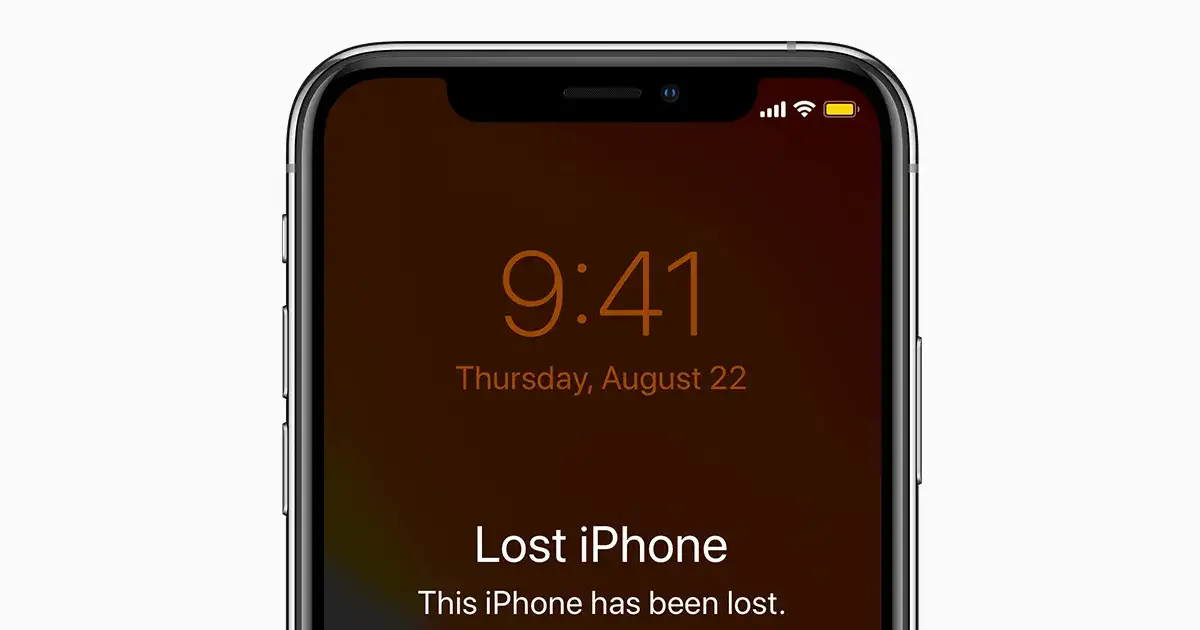 Tryb utracony iPhone ekran blokady